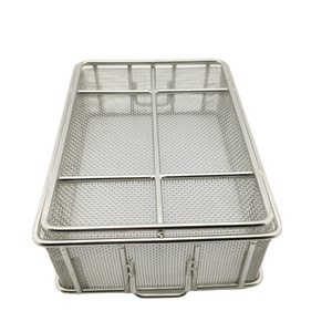 stainless steel wire mesh medical disinfect tray/medical tray/Heat treat 304 stainless steel wire mesh Bulk wire baskets