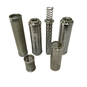 Customize Metal Filter Tube micron Sintering Stainless Steel Pleated Filter Cartridge for Water treatment