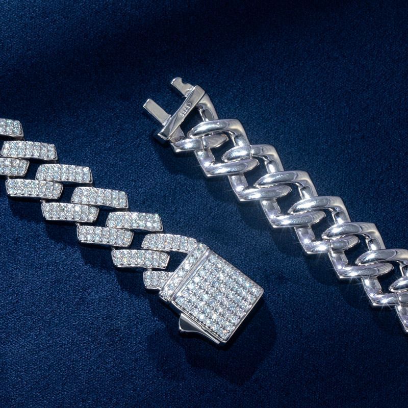 Dolphins Fine Jewelry Hip Hop Necklace Real Gold Plated 8mm 10mm 12mm 14mm 20mm VVS Diamond Iced Out Moissanite Cuban Link Chain