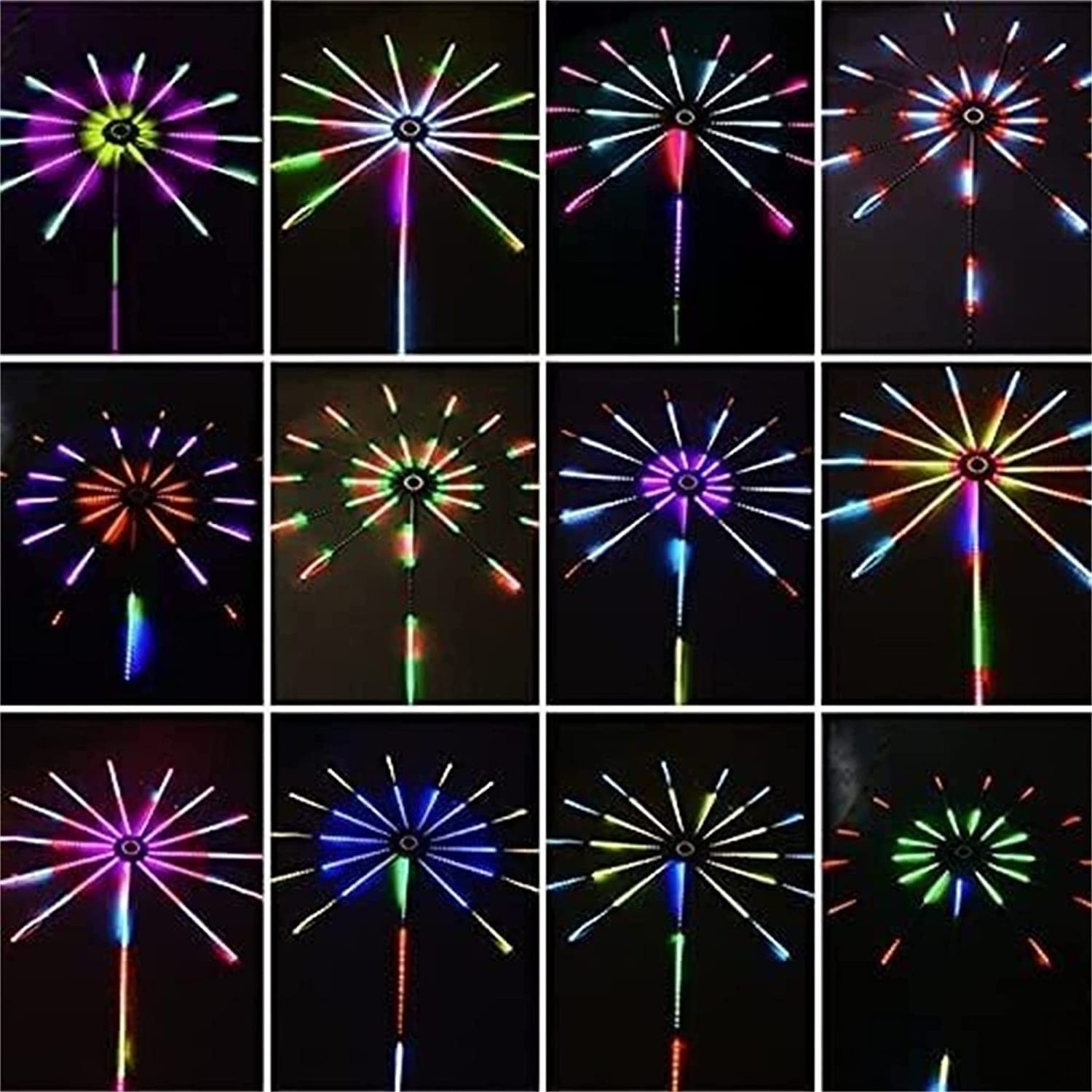 Fireworks LED Strip Light RGB Sound Control Symphony Firework Light Wedding Christmas Music Control Full Kit Dream Meteor Lamp