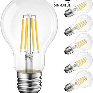 No Flicker A19 Led filament Bulb  CCT Color 2W 4W 6W 8W 12W Clear Frost Glass Forst Indoor A60 Vintage Led Edison Bulb(Dim)