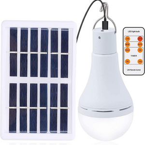 Solar Light Bulb For Chicken Coop LED USB Remote Timer Sensor Powered Heater Emergency Rechargeable Storage Shed Camping Lamp