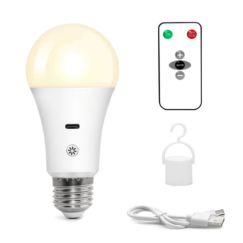 7W Intelligent LED Rechargeable Bulb with Remote Control for Power Outrage Battery Backup USB Charging Magic Emergency Bulb