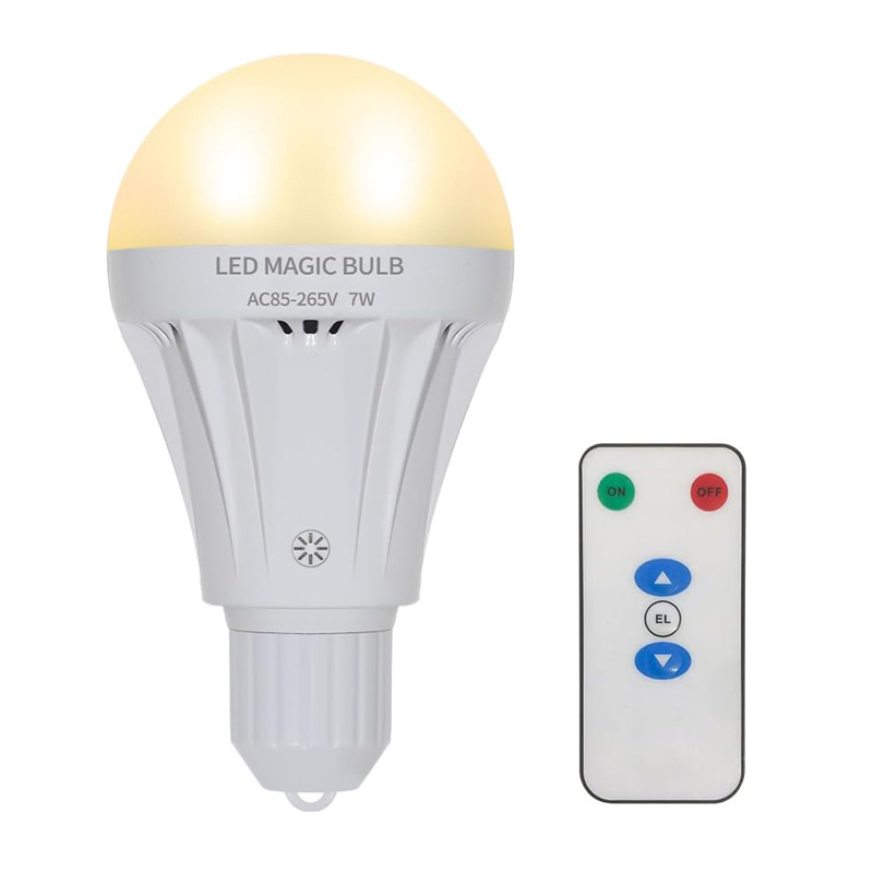 Smart Rechargeable LED Light Bulb 7W 2200mAH Battery Backup with Remote Control for Power Outrage  Magic Emergency Bulb