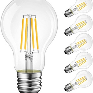 Energy Saving A19 Led filament Bulb  CCT Color 2W 4W 6W 8W 12W Classic Clear Glass For Indoor A60 LED Light Bulb (No Dim)