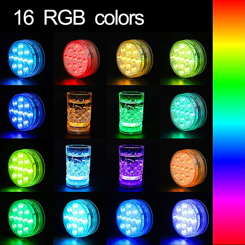 13 LED RGB Submersible Light Remote Control IP68 Underwater Lamp Outdoor Night Light for Swimming Pool Garden Party Fishtank