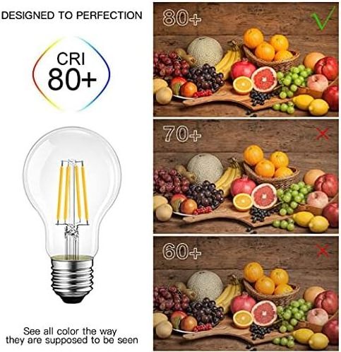 Energy Saving A19 Led filament Bulb  CCT Color 2W 4W 6W 8W 12W Classic Clear Glass For Indoor A60 LED Light Bulb (No Dim)