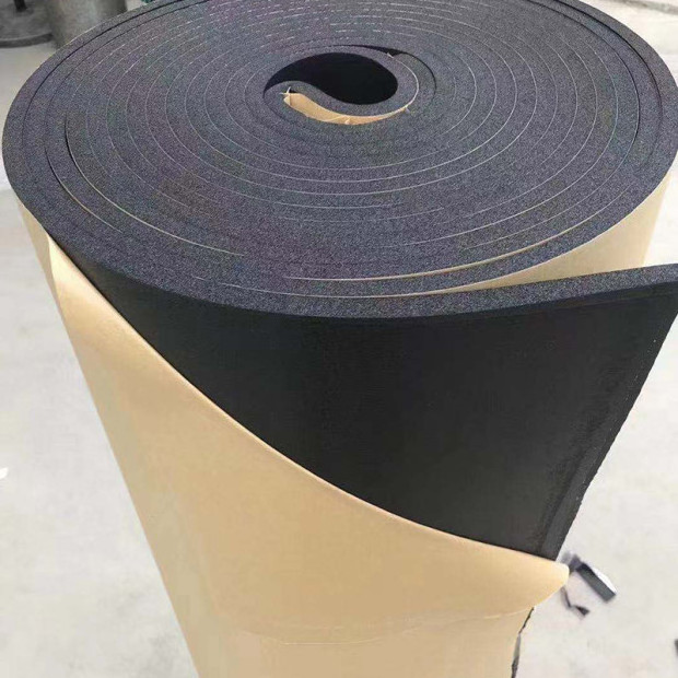 Nitrile Rubber Insulation Sheet with adhesive  NBR PVC foam roll with Mesh Glue Rubber Foam Sheet for air conditioner