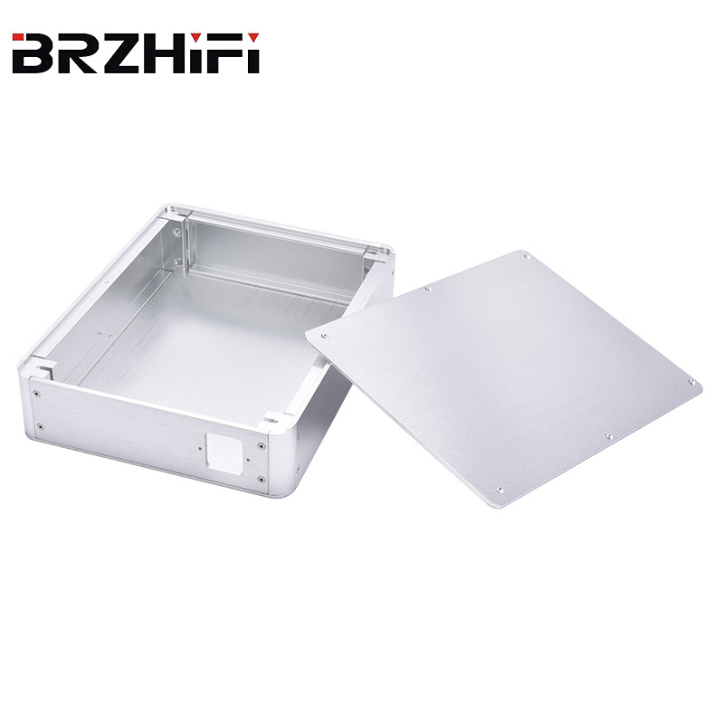 BRZHIFI Factory Customized BZ2106 Preamplifier Boxes Headphone Amp Case DAC Chassis Enclosure Aluminum Amplifier Round Chassis