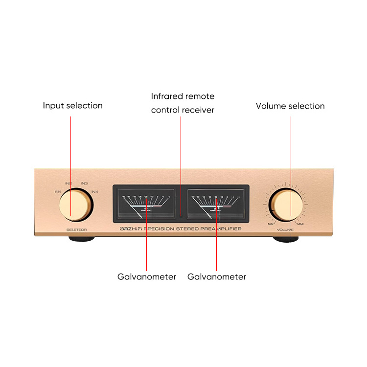 BRZHIFI Clone Accuphase C-245 Fully Balanced Chassis Amplifier 2 Channel Remote Control HiFi Preamplifier