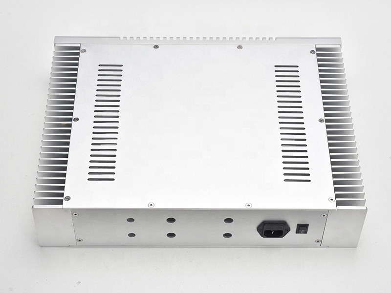 BRZHIFI BZ4309 Hot Sell OEM DIY Hifi Amplifier Aluminum Enclosure Custom Amp Cases Box Hi End Silver Heat Sink Alum chassis