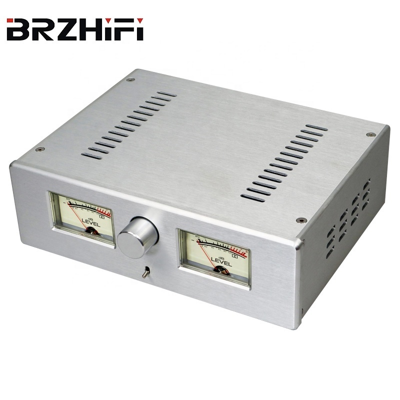 BRZHIFI Wholesale Price 2608 Power Audio Amplifier Chassis All Aluminum Alloy Amp Chassis Preamplifier Case Silver Aluminum Case