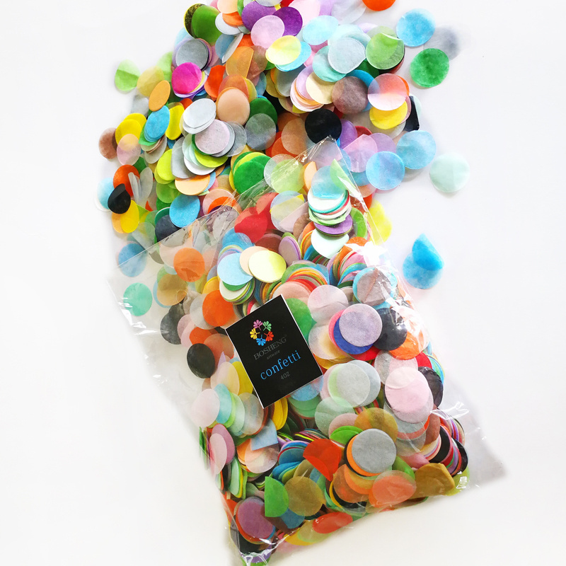 Wholesale Colorful Round Heart Shaped Throwing Wedding Paper Biodegradable Confetti