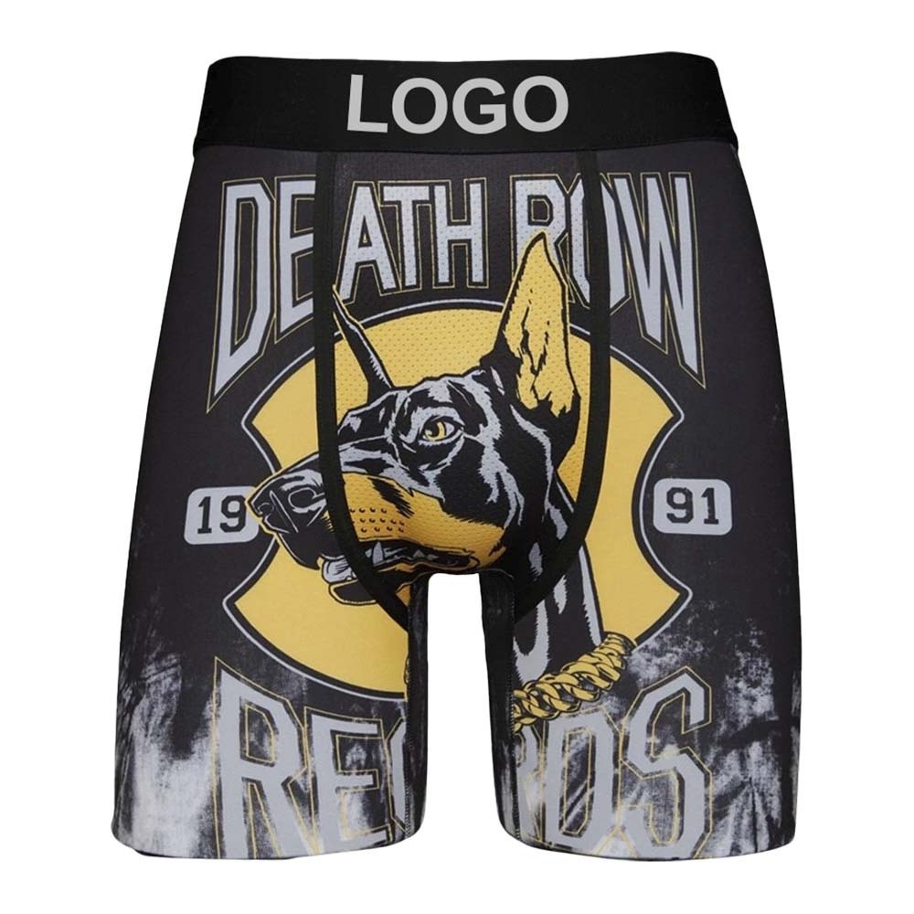 Men's Ice Silk Boxer Running Fitness Exercise Lengthening Underpants Male DC Anime Cartoon Boxer