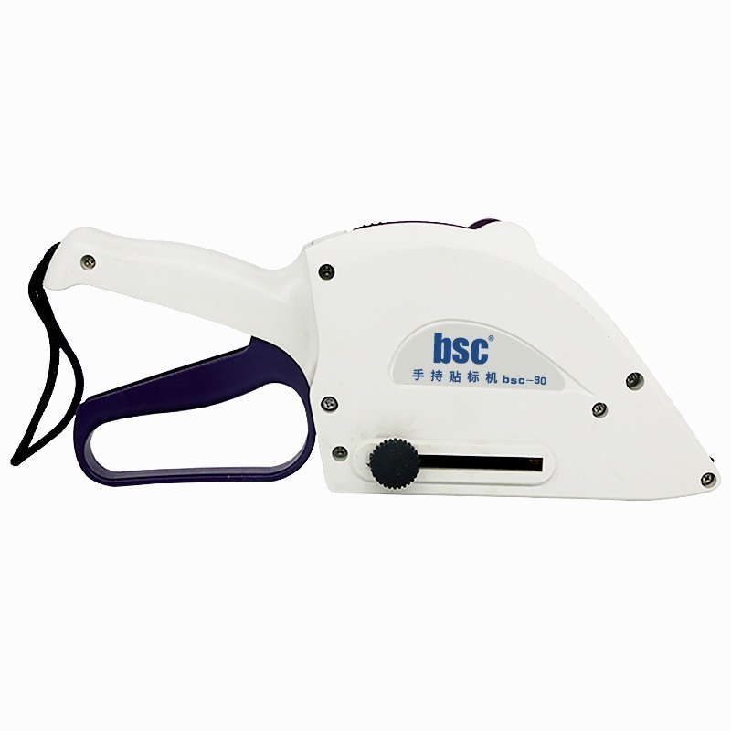 BSC 30mm Manual Portable Barcode Label Applicator Gun Hand Held Labeled Machines hand held label applicator for Fruit Cartons