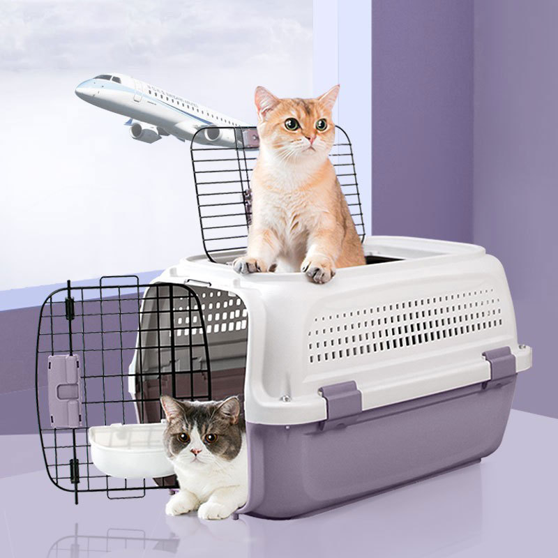 Portable Plastic Travel Box for Dogs and Cats Easy-to-Carry Pet House Lightweight and Portable Pet Transport Crate for Puppies