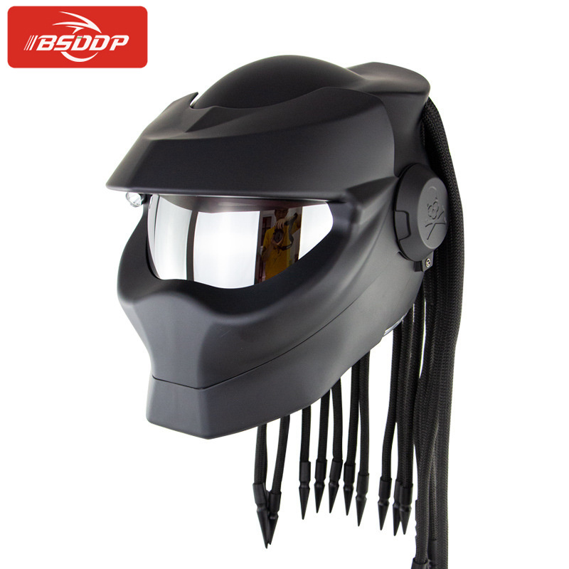 BSDDP Street Riding Full Face Motorcycle Helmet Mask Carbon fiber Motor Bicycle helmets Moto Armet Predator Iron Man Capacete