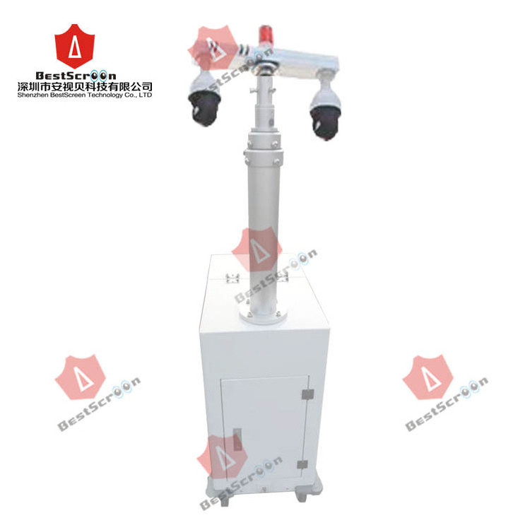 Outdoor Construction Site Mobile Sentry Security Surveillance Trailer Solar Battery Power CCTV Camera  tower