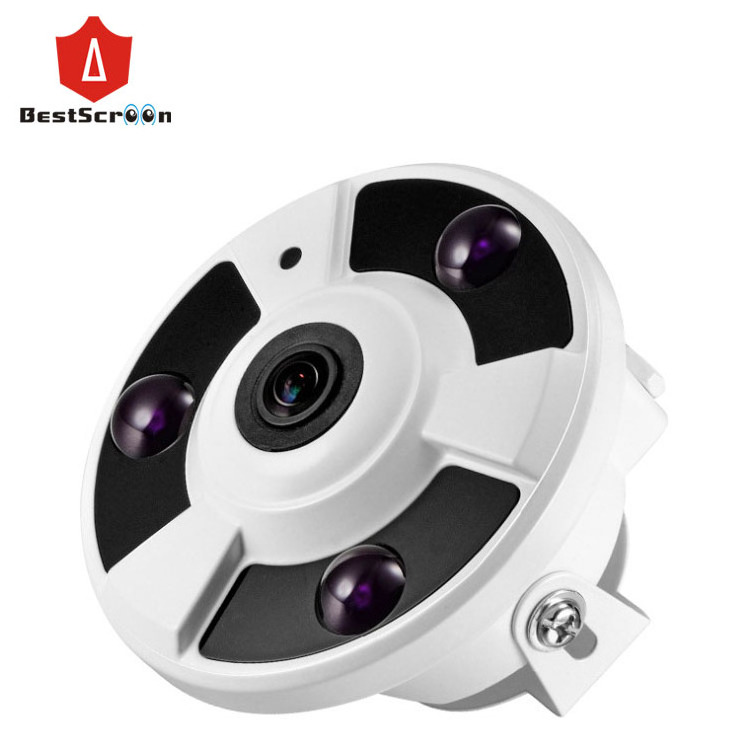 high quality 5MP HD wide angle lens panoramic 360 PoE IP Home indoor Security fisheye camera 1.7mm wide angle lens