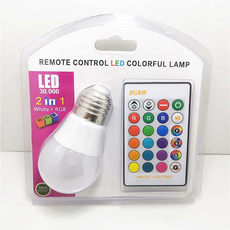 Hot Sell RGB LED Bulb 16 Color Changing IR Remote Control E26 E27 Smart Bulb 7w RGB Light Bulb