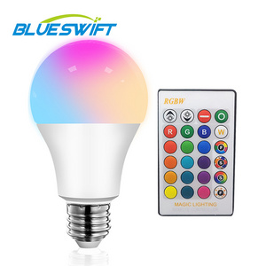 Hot Sell RGB LED Bulb 16 Color Changing IR Remote Control E26 E27 Smart Bulb 7w RGB Light Bulb