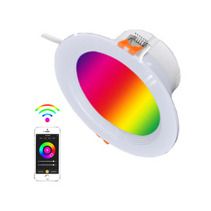 Dimmable RGB Color Tuya Smart 10w LED Recessed Downlight Color Changing Ceiling Light