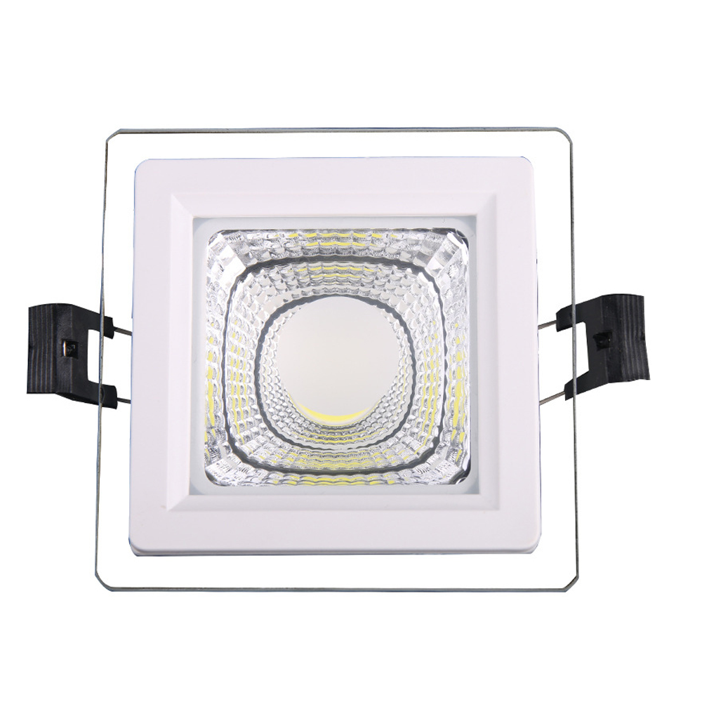 High Quality PC Aluminum Glass Housing Indoor Lighting COB 5w 10w 24w Foco LED Recessed Panel light