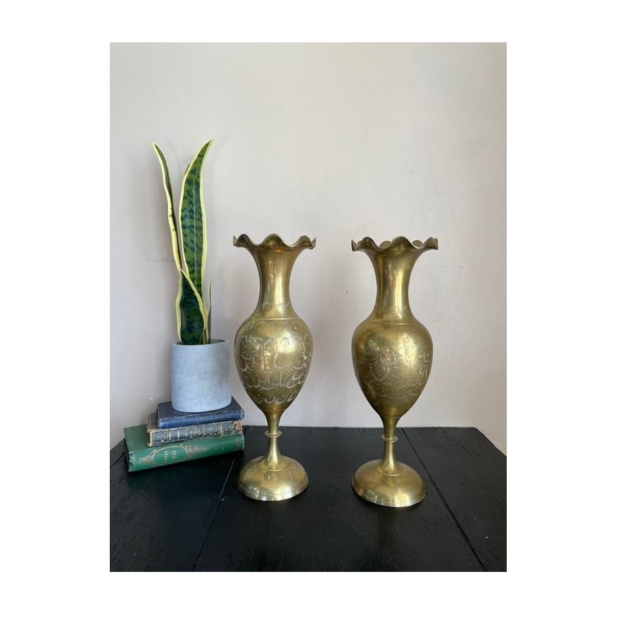 Wholesale Supplies Large Flower vase Indoor Home Garden Accessories Royal Home Decoration Royal Solid Brass Flower Vase