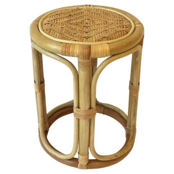 Italian Rattan Furniture supply Rattan Indoor Stool Super Selling Decorative accessories Wholesale Rattan Stool Hot Sale