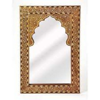 Blue Design Wall Decorative Bone Inlay Mirror Frame Supplier from India metal wall art bathroom mirror vanity mirror