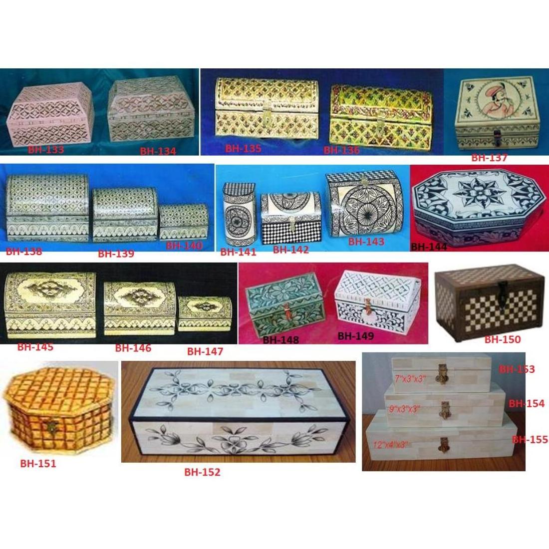 100% Top Grade Bone Inlay Jewelry Boxes Small Medium large Sizes Available Customization Acceptable Jewelry Box Good Quality