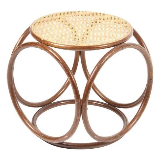 High Demanded American Garden Stools Set Rattan bohemian Style Famous tables Or Ottomans Anti Slip Or Decorative