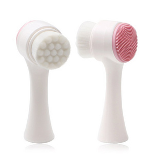 2 in 1 3D Silicone Wash Face Exfoliate Brush Cleaning Most Popular Double Sides Facial Cleansing Brush