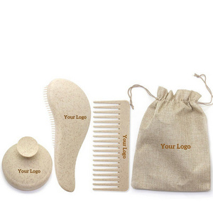 Custom logo ABS Silicon Hair Brush With Wide Tooth Detangling Comb Scalp Massager Shampoo Brush For Wet Dry Curly hair