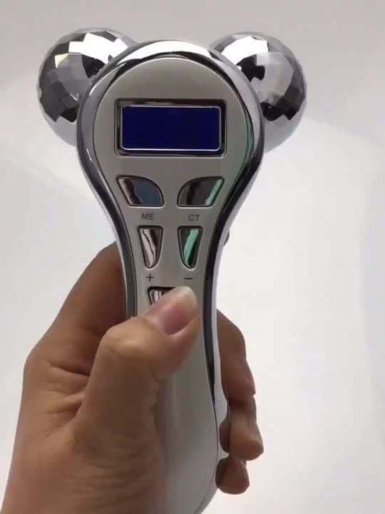 4D EMS microcurrent roller V face massager Body shaping and firming rolling massage handheld device