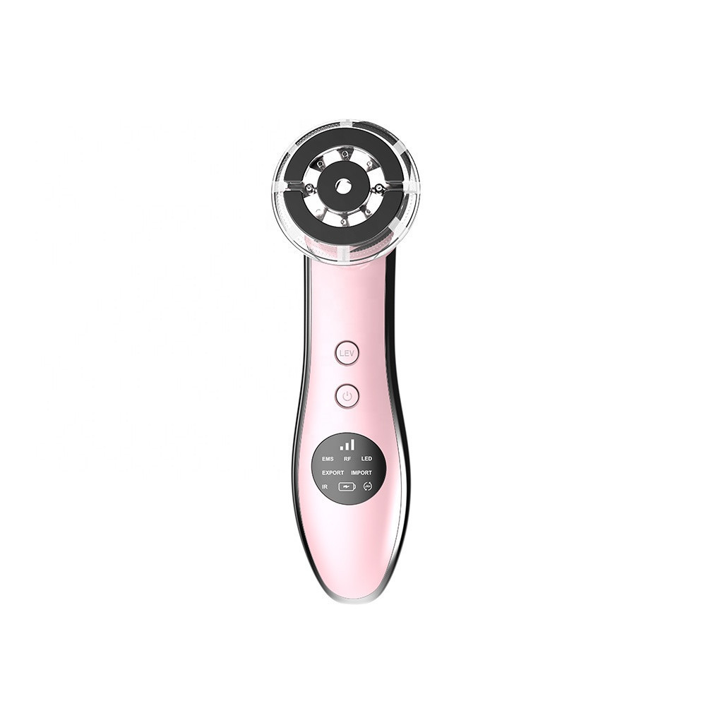 6 in 1 Home Use Portable RF Face Beauty Device LED Photon Therapy Mini RF Face Lift Skin Tightening Wrinkle Removal Device