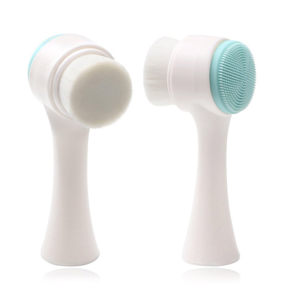 2 in 1 3D Silicone Wash Face Exfoliate Brush Cleaning Most Popular Double Sides Facial Cleansing Brush