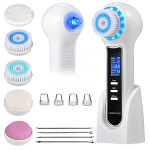 3 in 1 Deep Vacuum Blackhead Remover Spin Led Most Popular Sonic Massager Electric Skin Pore Cleaner Facial Cleansing Brush