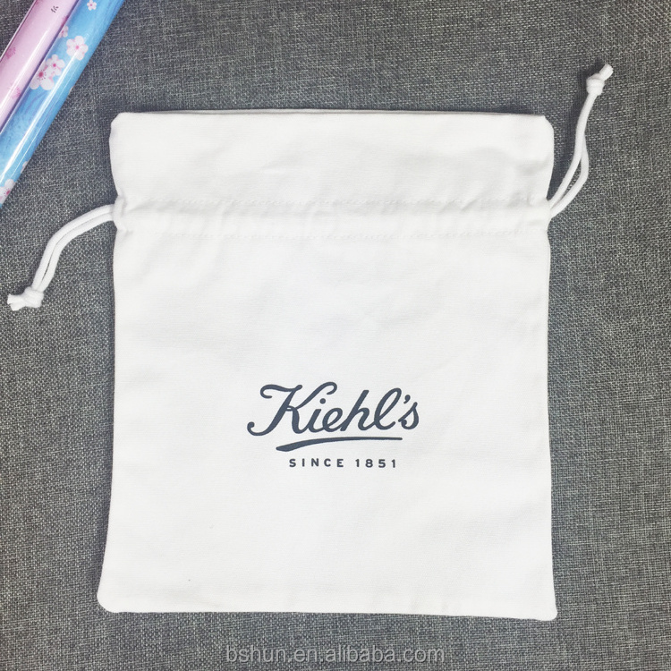 High Quality Cotton Canvas Cosmetic Pouch with Drawstring bag