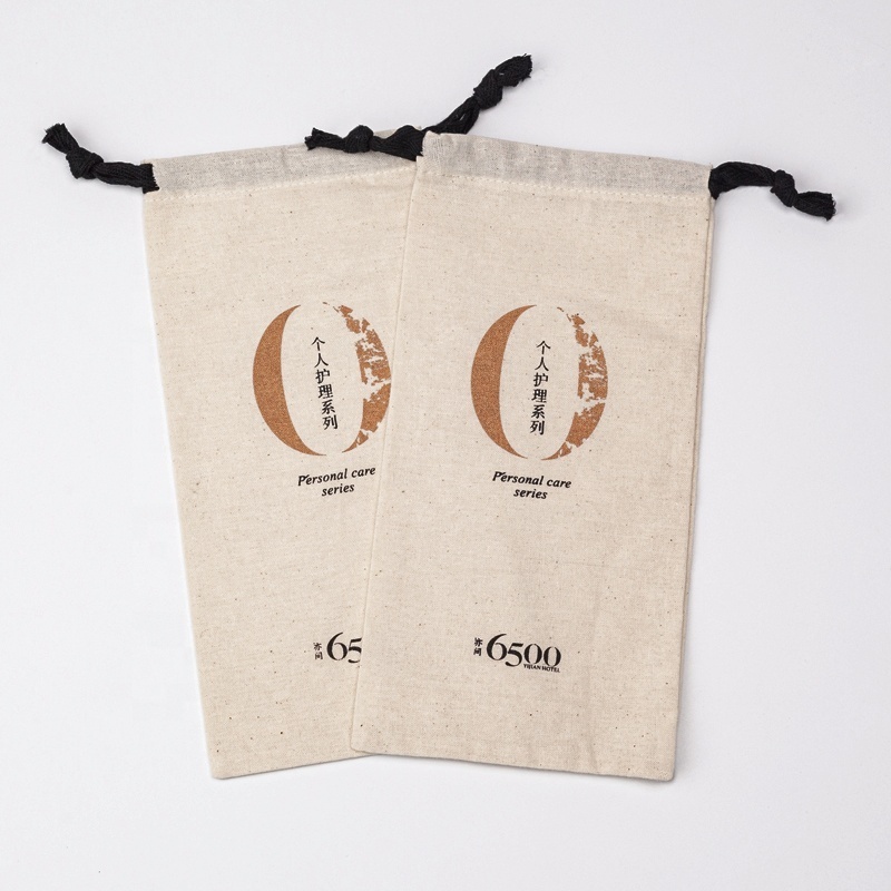 Hot Sale Cotton Canvas Cosmetic Gift Pouch Eco Friendly Drawstring Cotton Fabric Candle Bags