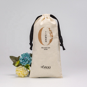 Hot Sale Cotton Canvas Cosmetic Gift Pouch Eco Friendly Drawstring Cotton Fabric Candle Bags