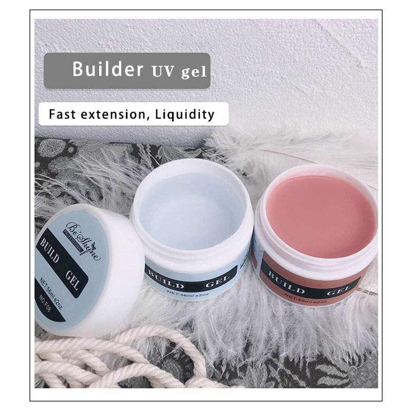 Professional base model gel reinforcement adhesive clear nude color uv nail gel builder