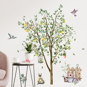 Lemon tree cartoon animal wall stickers children's room decoration wall stickers self-adhesive wholesale wall stickers