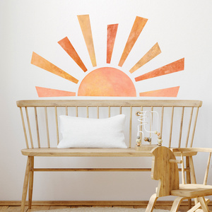 Hand painted sun wall sticker self-adhesive wall sticker for living room children's room decoration