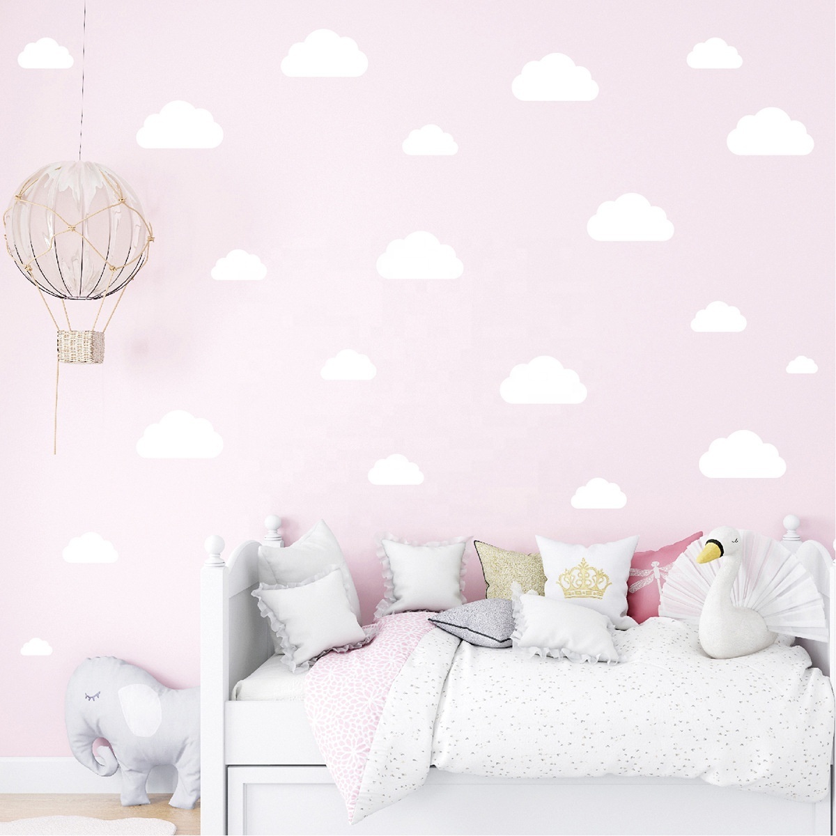 New Cloud Wall Decal White Home Decoration Boys and Girls Sky Living Room Nursery Children's Room home decoration wall sticker