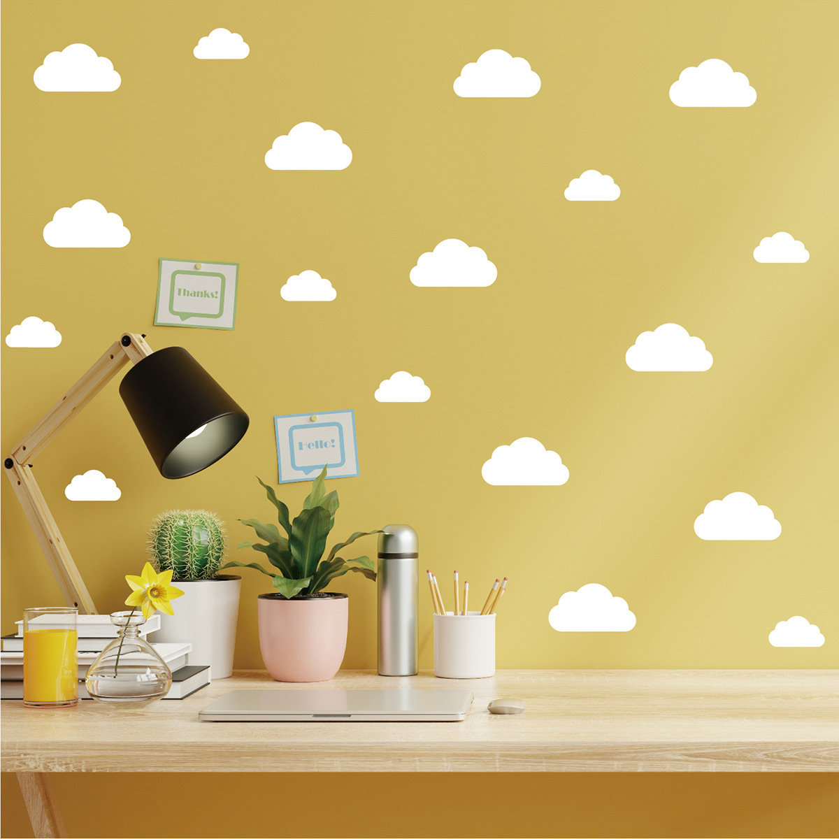 New Cloud Wall Decal White Home Decoration Boys and Girls Sky Living Room Nursery Children's Room home decoration wall sticker