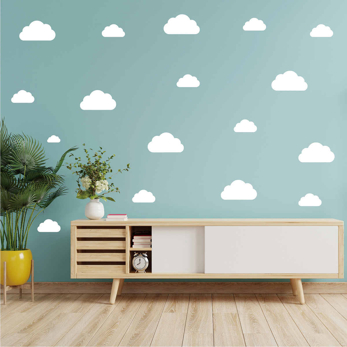 New Cloud Wall Decal White Home Decoration Boys and Girls Sky Living Room Nursery Children's Room home decoration wall sticker