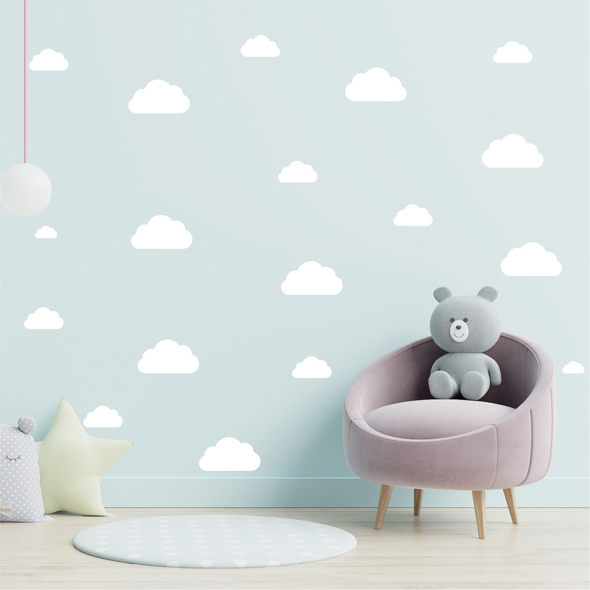 New Cloud Wall Decal White Home Decoration Boys and Girls Sky Living Room Nursery Children's Room home decoration wall sticker