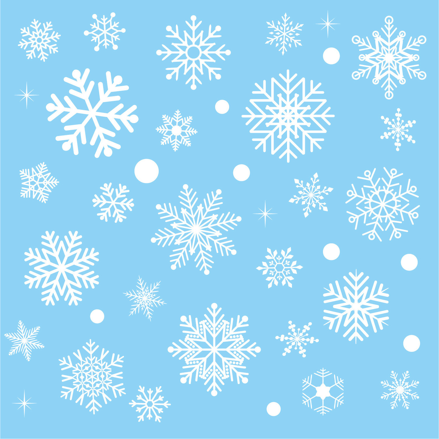 Snowflake Window Sticker Christmas Decoration Winter Door Display Background Decoration White Snowflake Static Glass Sticker