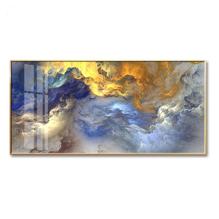 Custom Painting Wall Art  Modern Luxury Abstract Cloud Wall Modern  Design Crystal porcelain painting wall art home decor